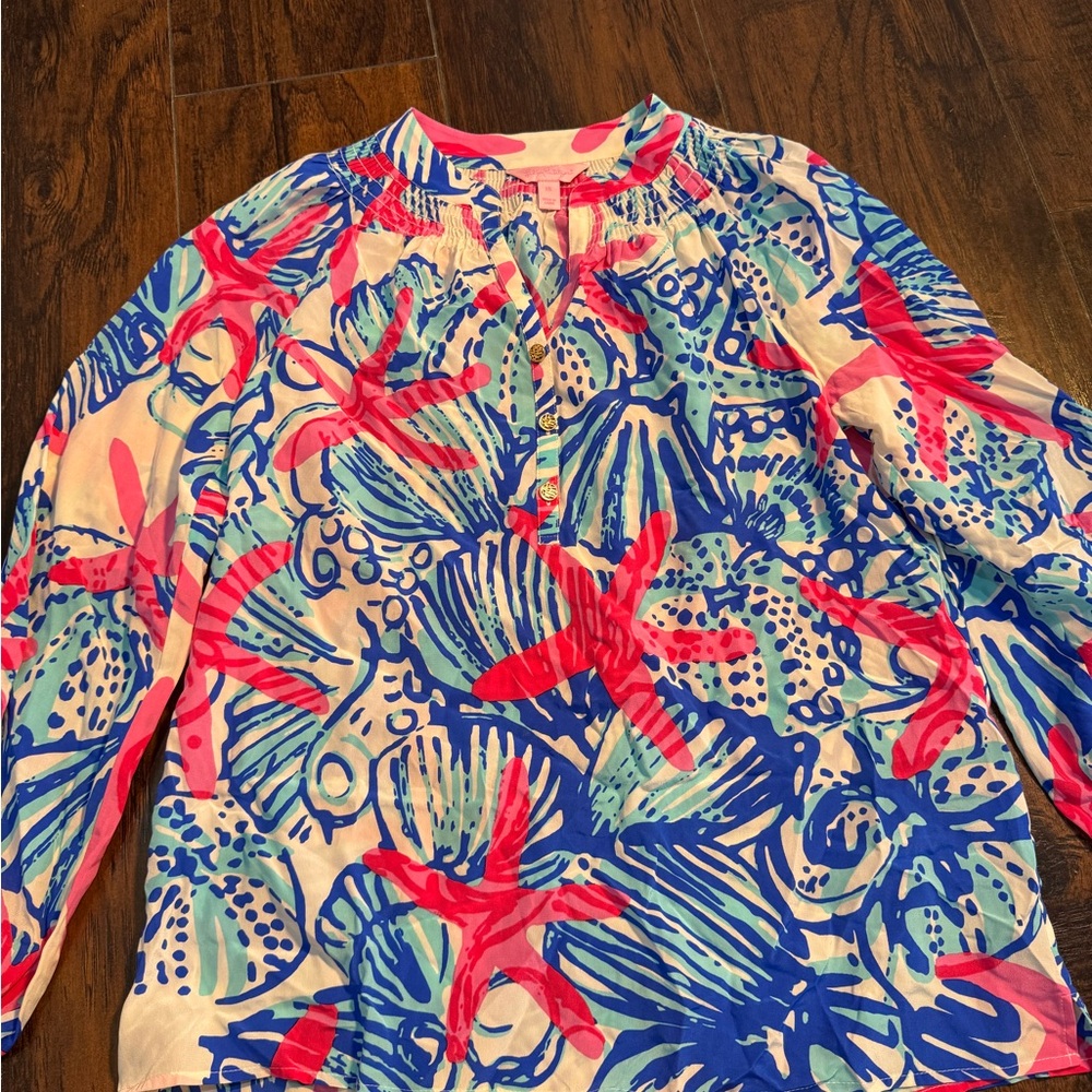 Vibrant Starfish Pattern Blouse